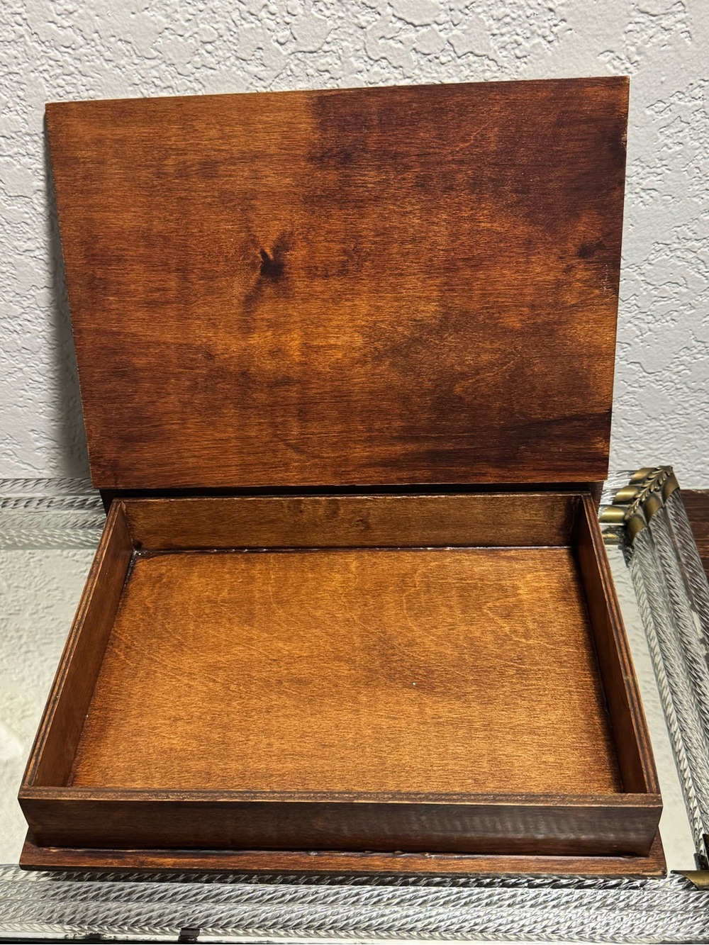Vintage Hand Painted Bird Hinged Wood Book Box - Picture 10 of 10